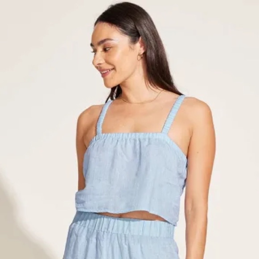 Vitamin A Linen Crop Top NWT